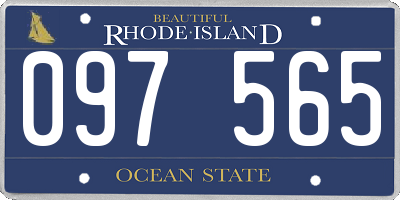 RI license plate 097565