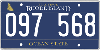 RI license plate 097568
