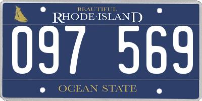 RI license plate 097569