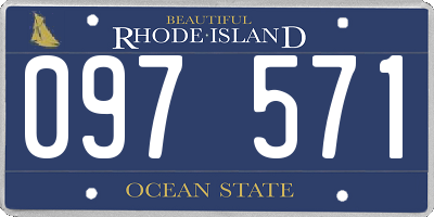 RI license plate 097571