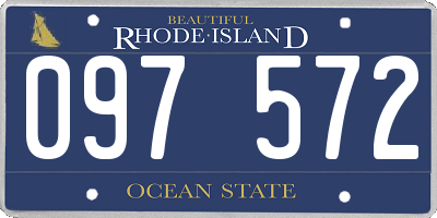 RI license plate 097572