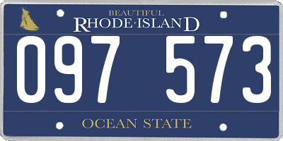 RI license plate 097573