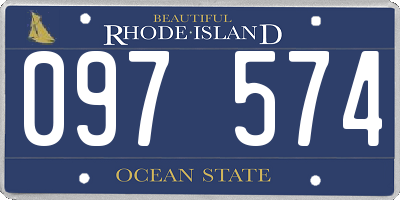 RI license plate 097574