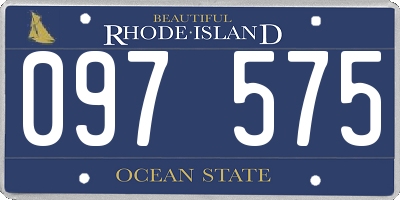 RI license plate 097575