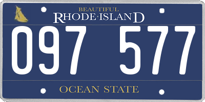RI license plate 097577
