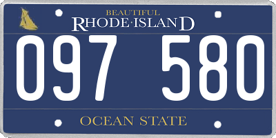 RI license plate 097580