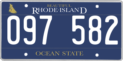 RI license plate 097582