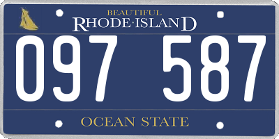 RI license plate 097587