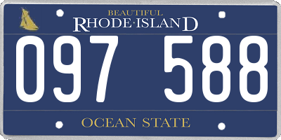 RI license plate 097588