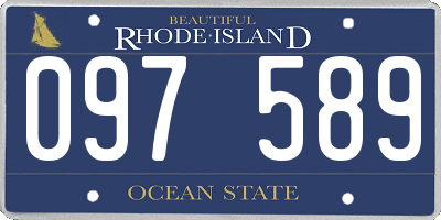 RI license plate 097589