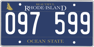 RI license plate 097599