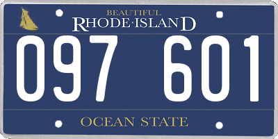 RI license plate 097601