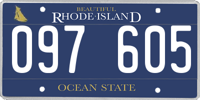 RI license plate 097605