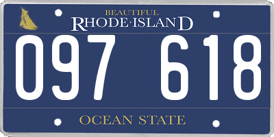 RI license plate 097618
