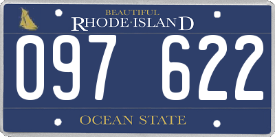 RI license plate 097622
