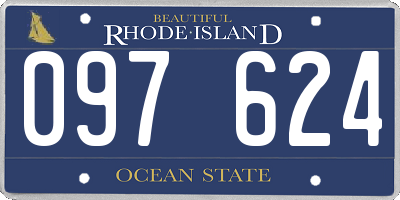 RI license plate 097624