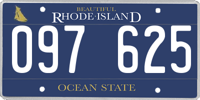 RI license plate 097625