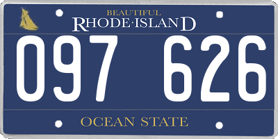 RI license plate 097626
