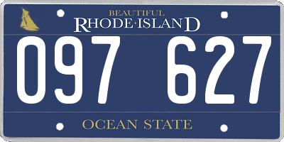 RI license plate 097627