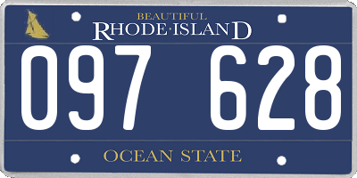 RI license plate 097628