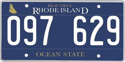 RI license plate 097629
