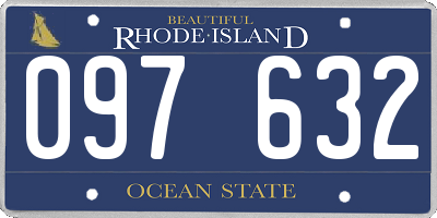 RI license plate 097632