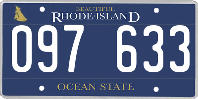 RI license plate 097633