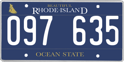 RI license plate 097635