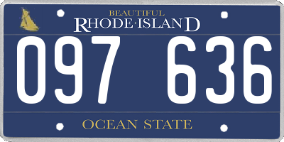 RI license plate 097636