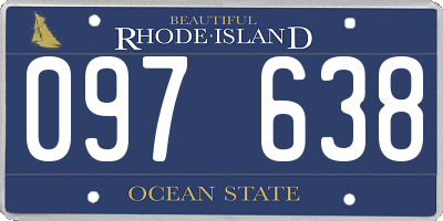 RI license plate 097638