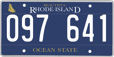 RI license plate 097641
