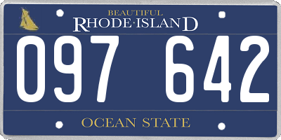RI license plate 097642