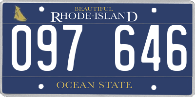 RI license plate 097646