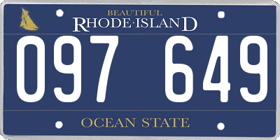 RI license plate 097649