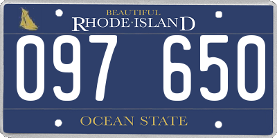 RI license plate 097650