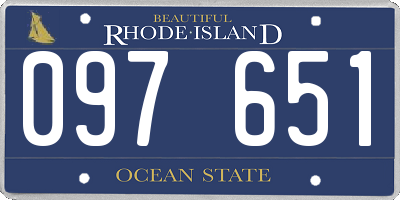 RI license plate 097651