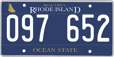 RI license plate 097652
