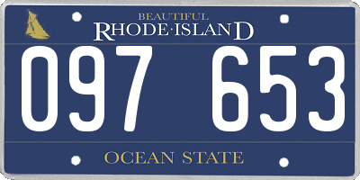 RI license plate 097653