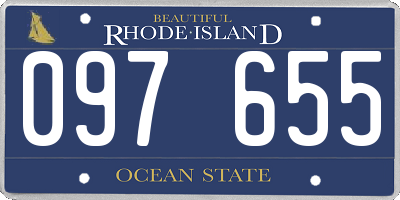 RI license plate 097655