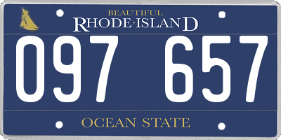 RI license plate 097657