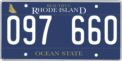 RI license plate 097660