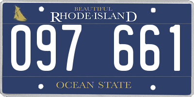 RI license plate 097661