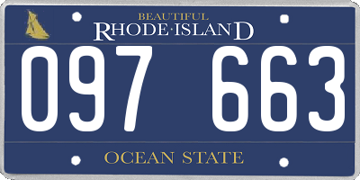 RI license plate 097663