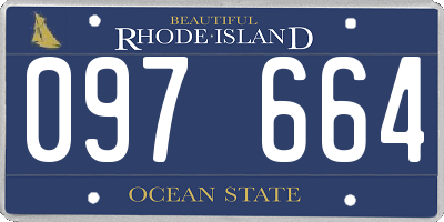 RI license plate 097664