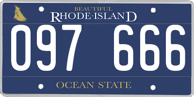 RI license plate 097666