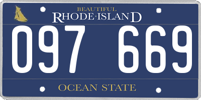 RI license plate 097669