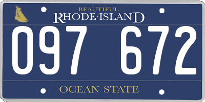 RI license plate 097672
