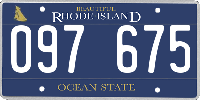 RI license plate 097675