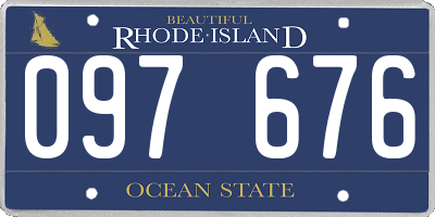 RI license plate 097676