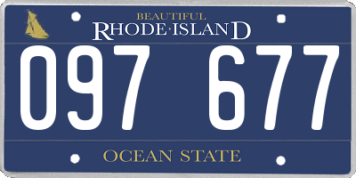 RI license plate 097677